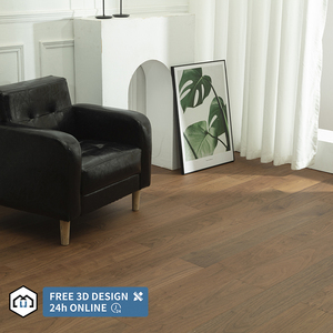 George group High Quality 165mm Wide 5-Layer Black Walnut <strong>Veneer</strong> <strong>Engineered</strong> <strong>Wood</strong> Flooring Wholesale Modern Design with ABCD Surface Grading - Product Image 2