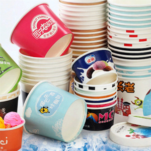 RTS <strong>Disposable</strong> Custom Logo 4oz 5oz 6oz Kids Mini Paper Ice Cream <strong>Cups</strong> Food Packaging <strong>Cute</strong> Ice Cream <strong>Cup</strong> With Lid and Spoon - Product Image 2