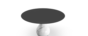Table <span class=keywords><strong>à</strong></span> <span class=keywords><strong>manger</strong></span> Runxi de style italien minimaliste de luxe, base en marbre naturel, plateau en métal, forme de goutte d'eau, Aqua <span class=keywords><strong>Roche</strong></span> <span class=keywords><strong>Bobois</strong></span> - Product Image 6