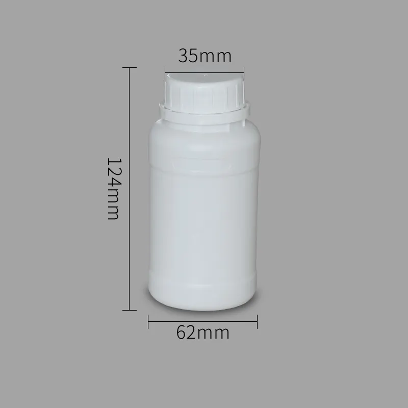 250ml Großhandel HDPE Weiß Neues Material Plastik flaschen mit Verschluss kappen Transport verpackung Flüssigkeits behälter
