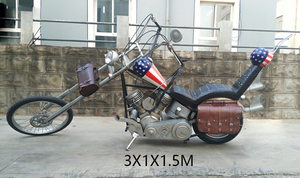 Motocicleta <span class=keywords><strong>Harley</strong></span> Xiaoyao Knight hecha a mano 1969, modelo a escala 1:1, diseño <span class=keywords><strong>de</strong></span> Metal pintado para cafetería arquitectónica, restaurante - Product Image 4