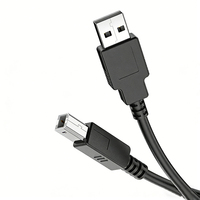 Kabel Printer USB 2.0 Hitam Berkualitas Tinggi JILIAN Berlapis Nikel Tipe A Male ke Tipe B Male