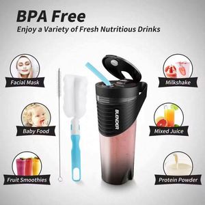 Licuadora Portátil Recargable, Mini Licuadora Inalámbrica para Frutas y Smoothies, con Pajita - Product Image 2