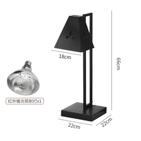 Lampe de maintien au chaud alimentaire commerciale Oulu en acier inoxydable avec cadre imitation bois, chauffe-plats lumineux, plusieurs tailles, pour buffet avec récipients en céramique