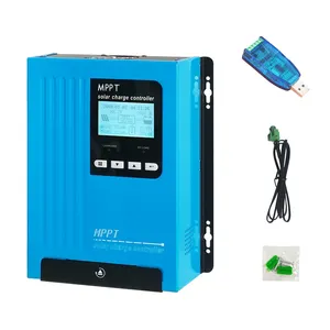 With USB Portable Solar Energy System Blue 65a 12v/24v Mppt Solar Charge Controller For Home Use Support Samples