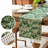 Chemin de table de style rétro français, nappe personnalisée pour hôtel et restaurant, nappe en polyester pour les fêtes de mariage, pour la décoration de la maison
