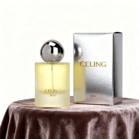 Flacon de parfum en verre de luxe avec pulvérisateur, 30ML 50ML 100ML, nouveau design avec couvercle sphérique et boîte