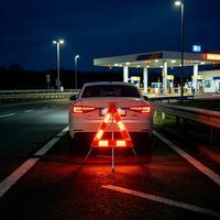 Triangle de signalisation d'urgence portable pour voiture, réflecteur haute visibilité, signalisation de panne routière, signalisation de sécurité, signalisation triangulaire