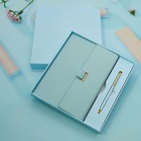 Diario Personalizado de Cuero PU para Niñas, Bonito Diario Rosa y Azul A5, Agenda 2025, Recargable, Juego de Regalo con Bolígrafo, Regalo Promocional Personalizado