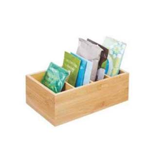 Boîte <span class=keywords><strong>de</strong></span> rangement en bambou pour café Boîte à thé en bois pour sac à épices pour cuisine, <span class=keywords><strong>bain</strong></span> et bureau - Product Image 5