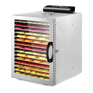Máquina de secado de frutas y mariscos, deshidratador comercial de frutas y verduras con pantalla completa de 8/10/12/14/16 capas
