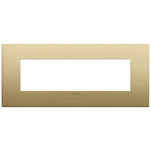 Vimar Brushed Brass <b>Wall</b> <b>Plate</b> 21.75 In Length For Switches - Product Image 1