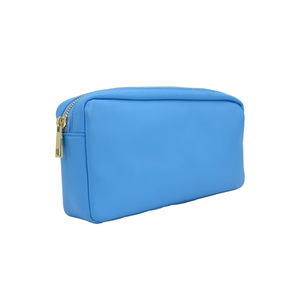 Sac à cosmétiques en cuir de vachette, pochette à maquillage en cuir souple vintage avec fermeture éclair, petite et moyenne taille pour femme, sac de toilette de voyage, organiseur de bijoux - Product Image 2