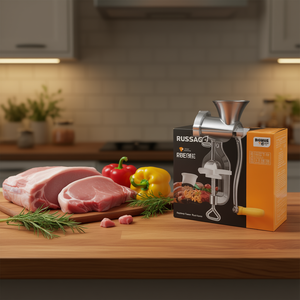 Picadora de carne manual Russagi11 de alta resistencia, operada a mano, para uso doméstico, procesador de alimentos de cocina con función para hacer fideos y salchichas. - Product Image 2