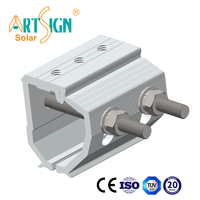 ART SIGN Serre-toit en aluminium non pénétrant pour système de montage solaire sur toiture métallique, support PV pour toiture à joint debout