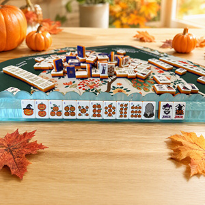 Juego <span class=keywords><strong>de</strong></span> Mahjong <span class=keywords><strong>de</strong></span> Halloween con 160 Fichas, Estilo Gótico Hocus Pocus, Juego <span class=keywords><strong>de</strong></span> Mahjong Acrílico Espeluznante con Estuche <span class=keywords><strong>de</strong></span> Arañas, Regalo para Fiestas - Product Image 5