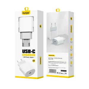 Hotriple B4 K Hot selling Custom Wholesale OEM 20W PD EU plug USB port Fast Charging Charger Adapter Wall Charger Travel Charge