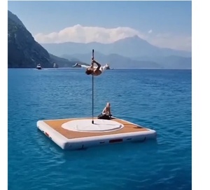 Plateformes flottantes gonflables, tapis d'eau gonflables pour la danse, quai flottant gonflable pour la <span class=keywords><strong>pole</strong></span> <span class=keywords><strong>dance</strong></span>, plateforme aquatique gonflable avec barre <span class=keywords><strong>de</strong></span> danse - Product Image 3