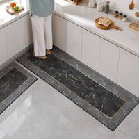 Tapis de cuisine modernes en PU, antidérapants, avec support en caoutchouc, lavables