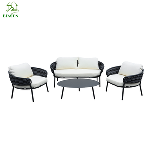 Canapé <span class=keywords><strong>de</strong></span> <span class=keywords><strong>jardin</strong></span> en aluminium <span class=keywords><strong>de</strong></span> luxe moderne pour hôtel, 3 places, pour <span class=keywords><strong>balcon</strong></span> extérieur et cour arrière - Product Image 5