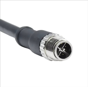 Câble Ethernet M12 avec connecteur mâle 8 broches code X et connecteur blindé RJ45 CAT6A, étanche IP67 - Product Image 1