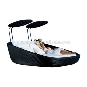 Comodo <span class=keywords><strong>Lettino</strong></span> Prendisole da Spiaggia, Arredo per Esterni, Patio, Hotel, Terrazza, <span class=keywords><strong>Lettino</strong></span> in Legno e Alluminio, Daybed per Bordo Piscina - Product Image 3