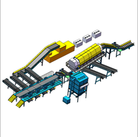 Usine de tri des déchets solides municipaux 100T, ligne de recyclage des déchets solides municipaux, équipement de traitement automatique des déchets