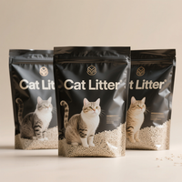 Sac d'emballage de pochette en plastique de litière pour chat personnalisé de haute qualité
