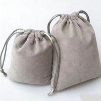 Pochette en toile de jute durable et réutilisable avec cordon de serrage en velours, sac cadeau pour bijoux en velours biodégradable et recyclable, 9x12cm