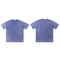 T-shirt Homme Oversize Vintage Lavé à Col Rond et Manches Courtes, Coupe Ample, 100% Coton 250 g/m², avec Logo Personnalisé, Style Streetwear