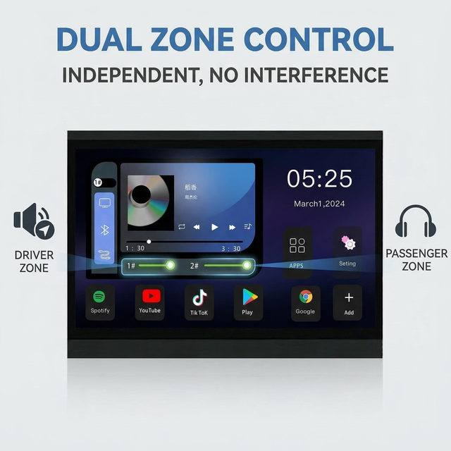 ZHIKU Smart Home Theater for 7inch WIFI Wall Amplifier Touch Screen Mount Amp Android System Background Music Audio Stereo