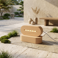 Lampe sur pied ovale en papier et bambou, style japonais, éclairage élégant pour chambre, salon, bureau, base en bois
