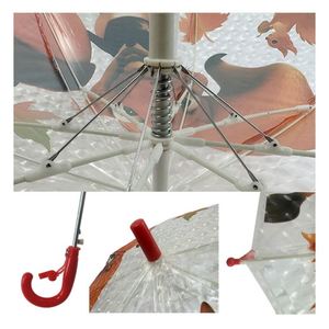 Parapluie droit à motif animal, léger, en fibre de verre, ouverture manuelle, pour la sécurité des enfants, cadeaux d'affaires, POE - Product Image 6