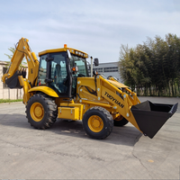 Harga Pabrik TY388 dengan Mesin Diesel Merek Cummins Backhoe Loader Tugas Berat 4x4 Wheel Loader Traktor Backhoe