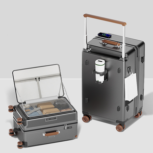 <span class=keywords><strong>Valise</strong></span> cabine 20 pouces avec compartiment humide/sec, roues en caoutchouc, poignée télescopique large et porte-gobelet, personnalisable directement en usine - Product Image 6