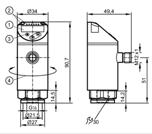 เซ็นเซอร์ IFM เดิมพร้อมจอแสดงผล PN7070 PN7071 PN7092 PN7094 PN7096 PN7099 PN7093 - Product Image 4