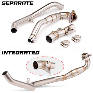 Per <span class=keywords><strong>Honda</strong></span> X-ADV <span class=keywords><strong>750</strong></span> XADV750 2017-2021 Scarico Moto Modificato Slip-On Tubo di Collegamento Anteriore Centrale per Silenziatore da 51mm - Product Image 3