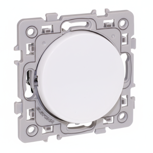 Interruptor pulsador iluminado cuadrado 10A con luz indicadora blanca - Product Image 1