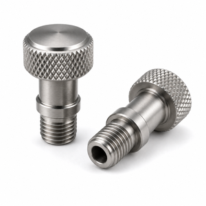 Tête moletée en titane, tube fileté, pièces de précision de luxe, tournage sur mesure, finition de surface, usinage CNC OEM ODM - Product Image 1