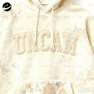 XUCHANG Original haute qualité hommes <span class=keywords><strong>Beige</strong></span> Logo personnalisé conception 100% coton lourd cravate teinture en détresse <span class=keywords><strong>à</strong></span> <span class=keywords><strong>capuche</strong></span> - Product Image 3