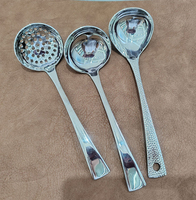 En gros, ustensiles de cuisine en acier inoxydable 304 : Spatule de cuisine, Louche à soupe et Louche à soupe ajourée, ensemble d'ustensiles et gadgets de cuisine