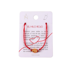 Cavigliera con Filo Rosso Zt in Acciaio Inossidabile, Gioiello di Moda per Donne, Regalo El Hilo Rojo - Product Image 1