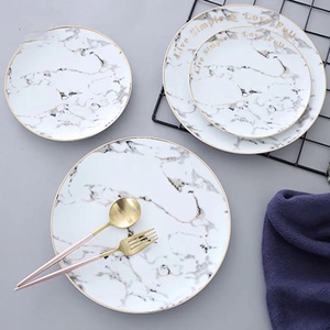 Juego de <span class=keywords><strong>vajilla</strong></span> de <span class=keywords><strong>porcelana</strong></span> blanca de diseño italiano de estilo occidental, platos de cena para restaurantes - Product Image 4