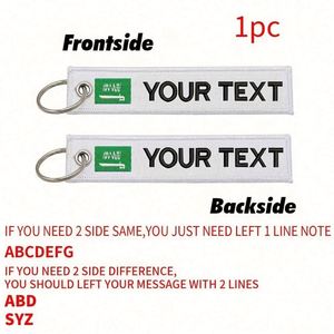 Porte-clés en tissu personnalisé avec logo, étiquette de bagage brodée, tirette de fermeture éclair pour motos – Vente en gros - Product Image 4