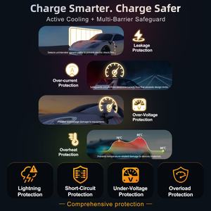 Chargeur de voiture électrique portable 32A 7kW avec écran tactile intelligent de 4,3 pouces, contrôle intelligent, application WiFi et mises à jour de micrologiciel OTA - Product Image 6