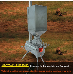 G-poêle avec fenêtre ouverte + Réservoir à granulés + Protecteur de tente + Brûleur spécial pour Gstove + amortisseur de tuyau de <span class=keywords><strong>cheminée</strong></span> dia.63mm - Product Image 4
