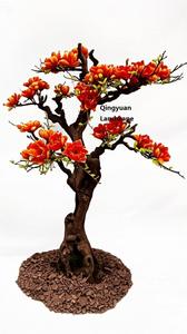 Bonsái <span class=keywords><strong>de</strong></span> <span class=keywords><strong>Magnolia</strong></span> Artificial colorido, Planta <span class=keywords><strong>de</strong></span> floración <span class=keywords><strong>de</strong></span> imitación rosa/púrpura/azul vibrante en maceta <span class=keywords><strong>de</strong></span> cerámica, plantas artificiales personalizadas DIY - Product Image 2