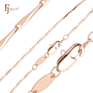 FJ Fallon Modeschmuck Klassische <span class=keywords><strong>Gerstenkorn</strong></span>-Fantasiekette Rosévergoldet auf Messingbasis Geteilt - Product Image 5