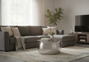 Mesa de centro moderna minimalista de acero inoxidable con estructura de acero inoxidable duradera, muebles para sala de estar y hogar - Product Image 3