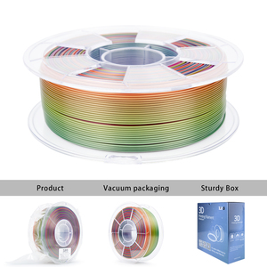 2024 hautement recommandé ZIRO tricolore rouge et bleu et vert soie Pla dégradé couleur bobines en plastique <span class=keywords><strong>filament</strong></span> d'impression <span class=keywords><strong>3d</strong></span> 1.75mm 1kg - Product Image 2